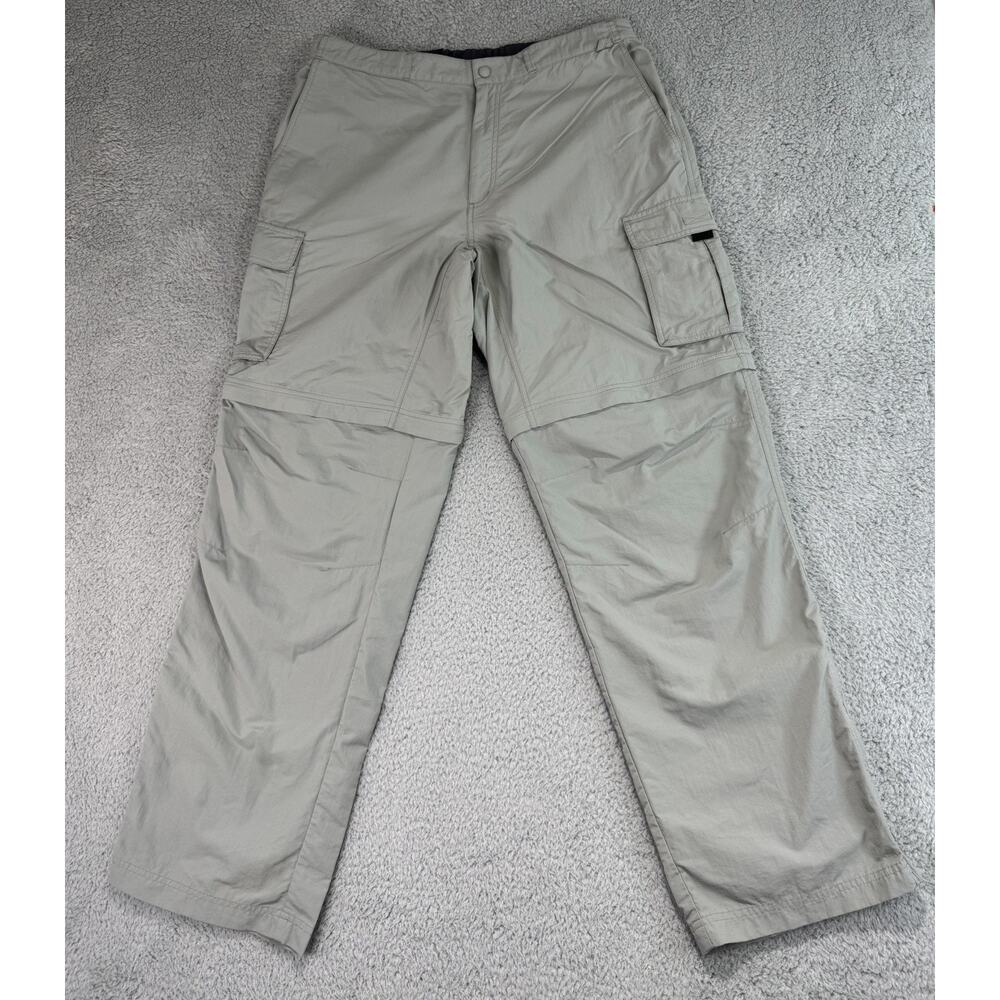 Eastern Mountain Sports Pants Mens 36(34x31) Convertible Cargo Hike Beige Gray